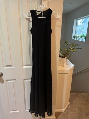 Ann Taylor Black Sleeveless Maxi Gown